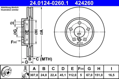 Тормозной диск ATE 24.0124-0260.1