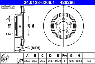 Тормозной диск ATE 24.0128-0266.1