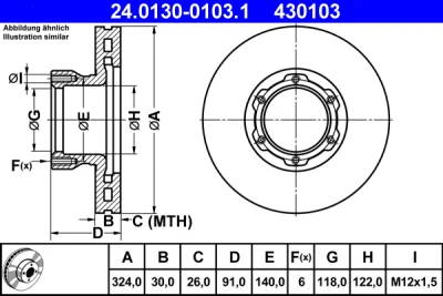 24.0130-0103.1 ATE Тормозной диск