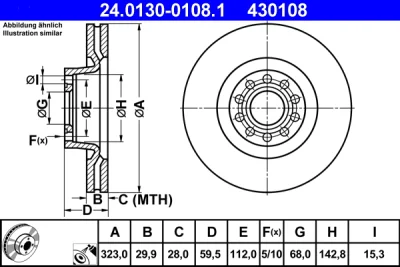 24.0130-0108.1 ATE Тормозной диск