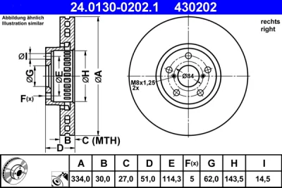 Тормозной диск ATE 24.0130-0202.1