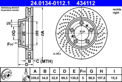 Тормозной диск ATE 24.0134-0112.1