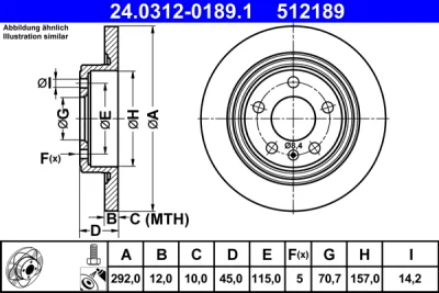 Тормозной диск ATE 24.0312-0189.1