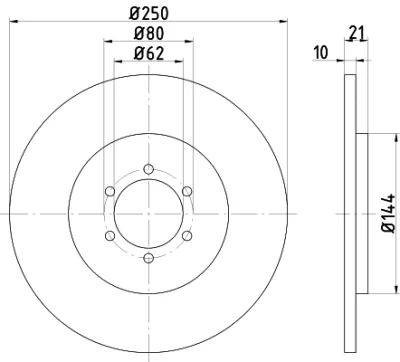 50112 BEHR/HELLA/PAGID Тормозной диск