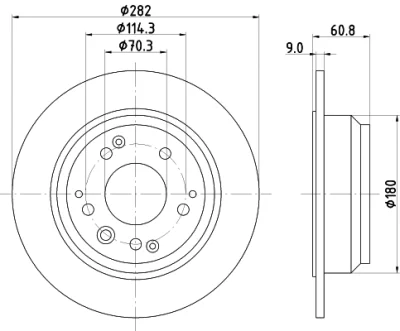 50217 BEHR/HELLA/PAGID Тормозной диск