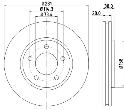 50332 BEHR/HELLA/PAGID Тормозной диск