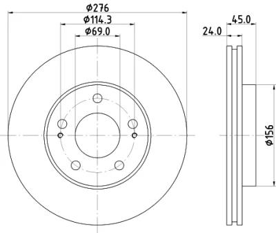 50356 BEHR/HELLA/PAGID Тормозной диск