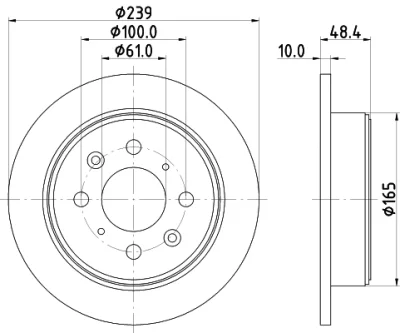 51106 BEHR/HELLA/PAGID Тормозной диск