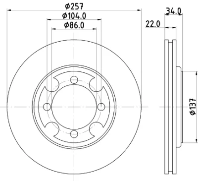 51203 BEHR/HELLA/PAGID Тормозной диск