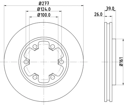 52321 BEHR/HELLA/PAGID Тормозной диск