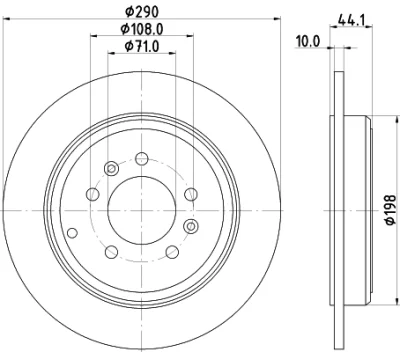 52508 BEHR/HELLA/PAGID Тормозной диск