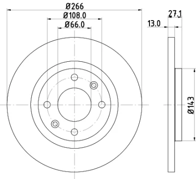 52515 BEHR/HELLA/PAGID Тормозной диск
