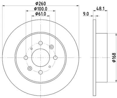 54254 BEHR/HELLA/PAGID Тормозной диск