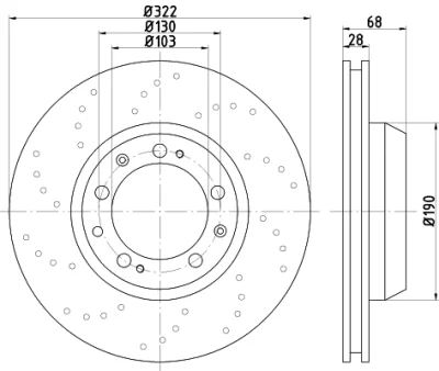 54501 BEHR/HELLA/PAGID Тормозной диск