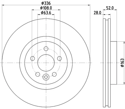 54682 BEHR/HELLA/PAGID Тормозной диск