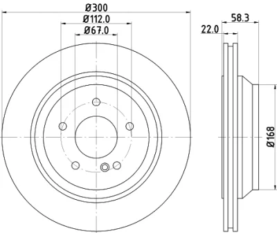 54763 BEHR/HELLA/PAGID Тормозной диск