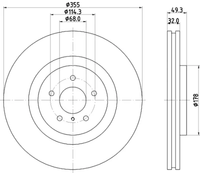 54991 BEHR/HELLA/PAGID Тормозной диск