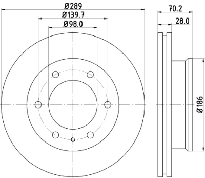 55230 BEHR/HELLA/PAGID Тормозной диск