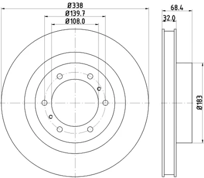 55239 BEHR/HELLA/PAGID Тормозной диск