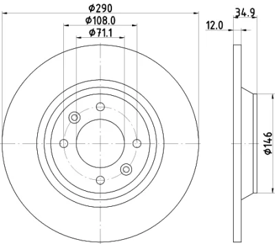 55313 BEHR/HELLA/PAGID Тормозной диск