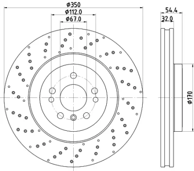 55544 BEHR/HELLA/PAGID Тормозной диск