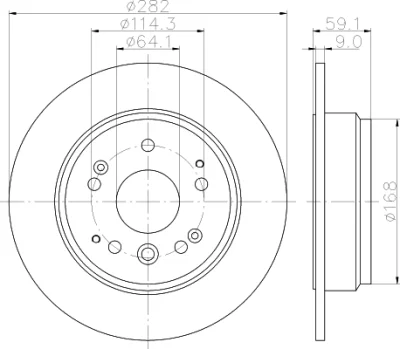 55617 BEHR/HELLA/PAGID Тормозной диск