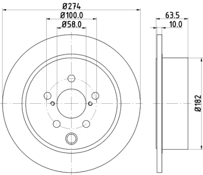 55620 BEHR/HELLA/PAGID Тормозной диск