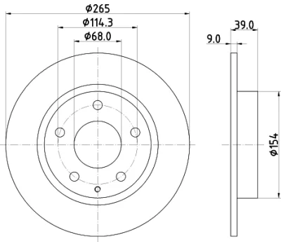 55677 BEHR/HELLA/PAGID Тормозной диск