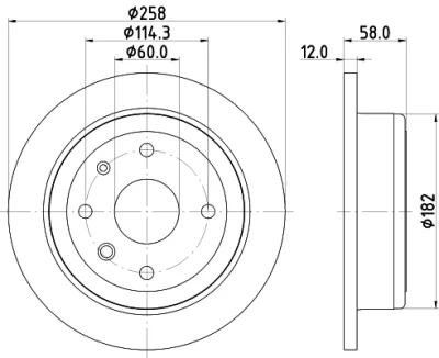 55699 BEHR/HELLA/PAGID Тормозной диск