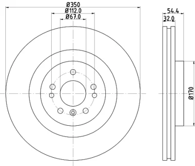 55842HC BEHR/HELLA/PAGID Тормозной диск