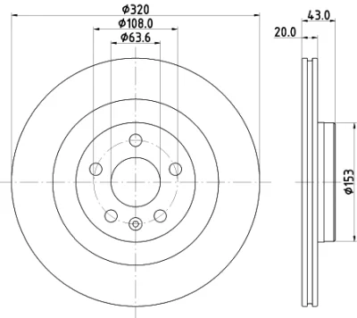 56097 BEHR/HELLA/PAGID Тормозной диск