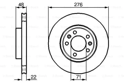 0 986 478 140 BOSCH Тормозной диск