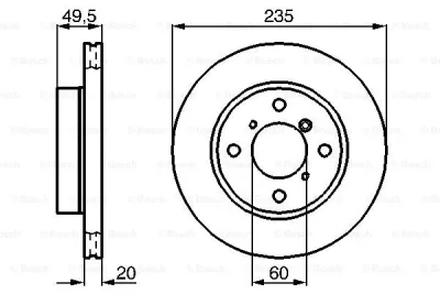 0 986 478 450 BOSCH Тормозной диск