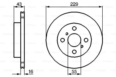 0 986 478 491 BOSCH Тормозной диск