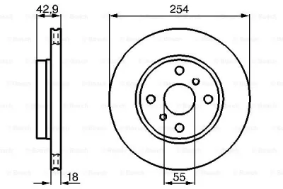 Тормозной диск BOSCH 0 986 478 585