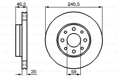 0 986 478 878 BOSCH Тормозной диск