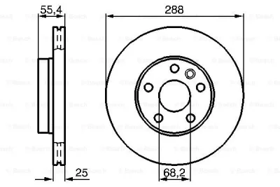 0 986 478 893 BOSCH Тормозной диск