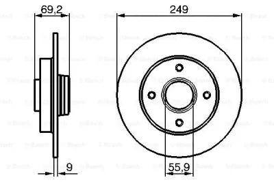 0 986 479 255 BOSCH Тормозной диск