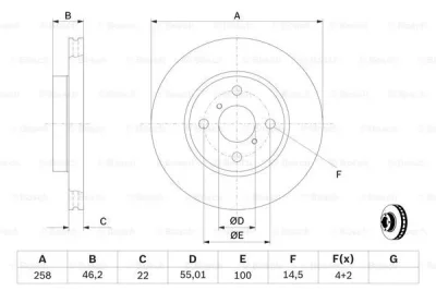 Тормозной диск BOSCH 0 986 479 363