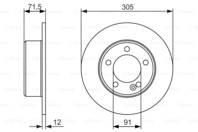 Тормозной диск BOSCH 0 986 479 714