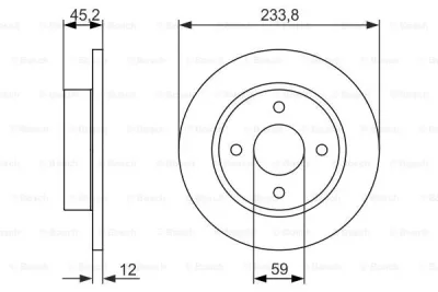 0 986 479 852 BOSCH Тормозной диск