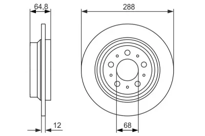 0 986 479 873 BOSCH Тормозной диск