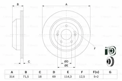 0 986 479 F43 BOSCH Тормозной диск