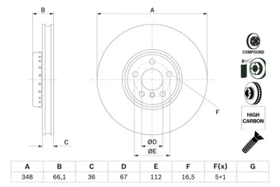 0 986 479 F58 BOSCH Тормозной диск