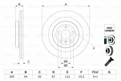 0 986 479 F69 BOSCH Тормозной диск