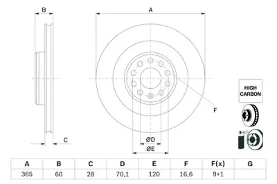 Тормозной диск BOSCH 0 986 479 G56