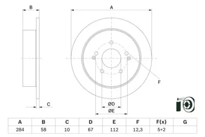 0 986 479 H16 BOSCH Тормозной диск