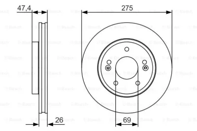 0 986 479 R26 BOSCH Тормозной диск