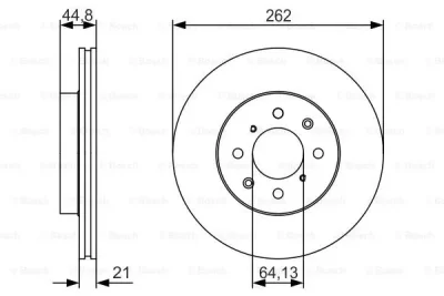 0 986 479 R80 BOSCH Тормозной диск