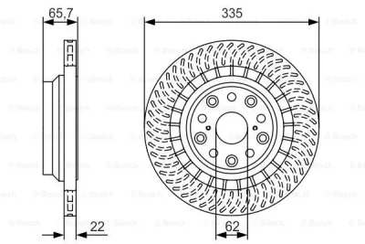 0 986 479 T34 BOSCH Тормозной диск